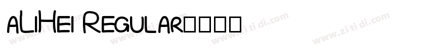 aLiHei Regular字体转换
